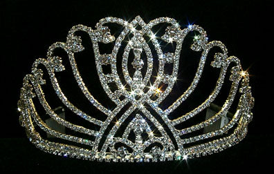 #12501 Large Intersecting Scroll Tiara - Flat Base