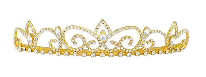 #16232G - Royal Regent Tiara with Combs - Gold Plated