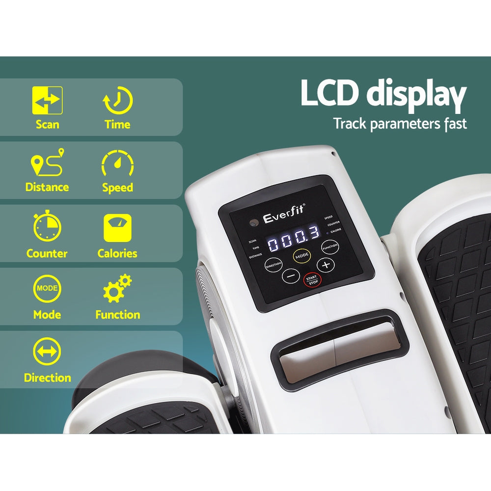 NNEDSZ Pedal Exerciser Mini Exercise Bike Cross Trainer 50W White